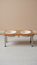ComfyTail elevated wooden pet bowl stand