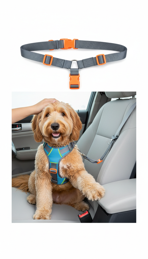 ComfyTail adjustable dog car safety belt harness
